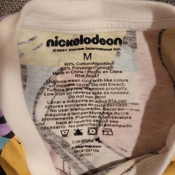 Nickelodeon Rugrats Crop Top Medium All Over Print Tee - Picture 3 of 3